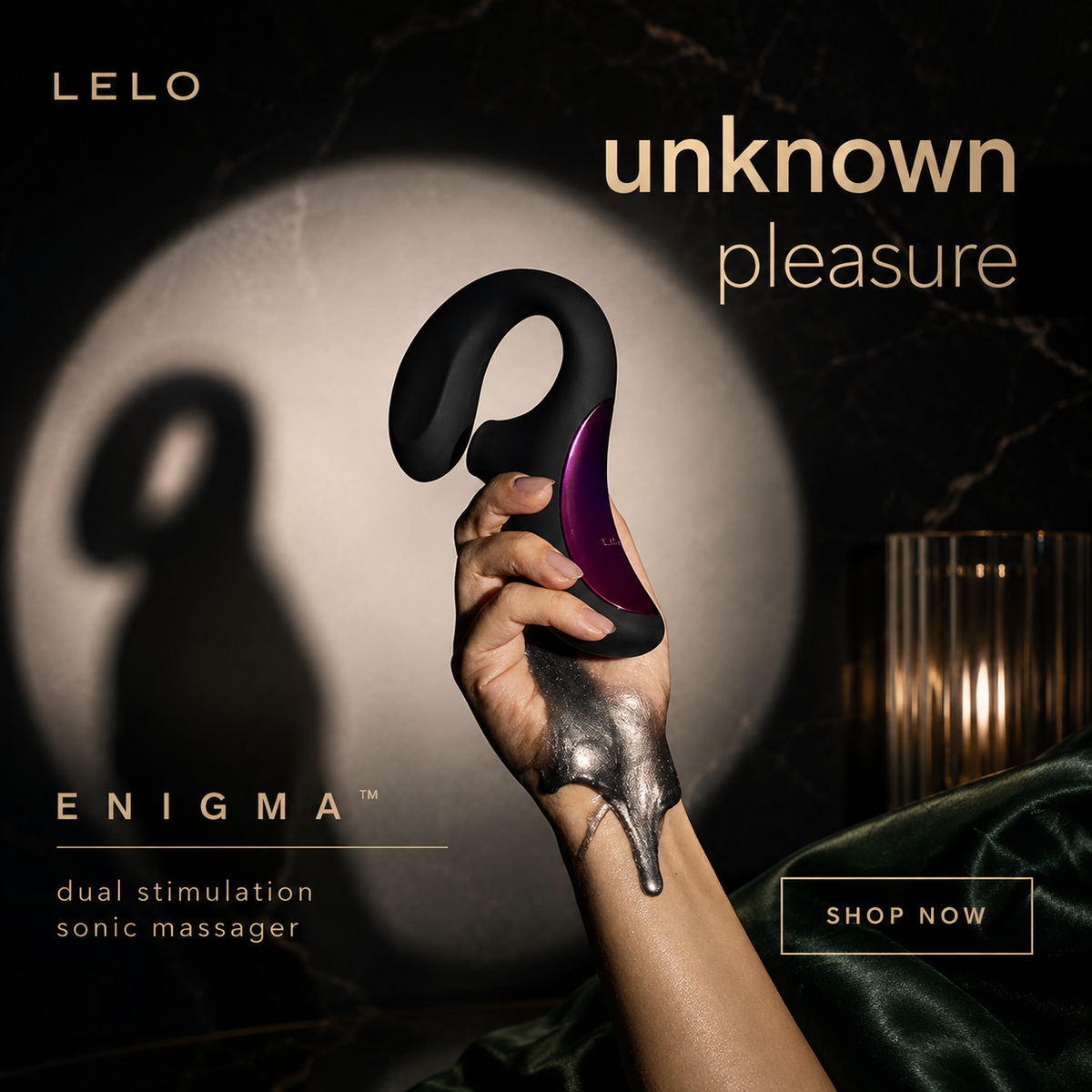 LELO Enigma™ Obsidian Black | Luxury Dual Stimulator | VÉLDIS