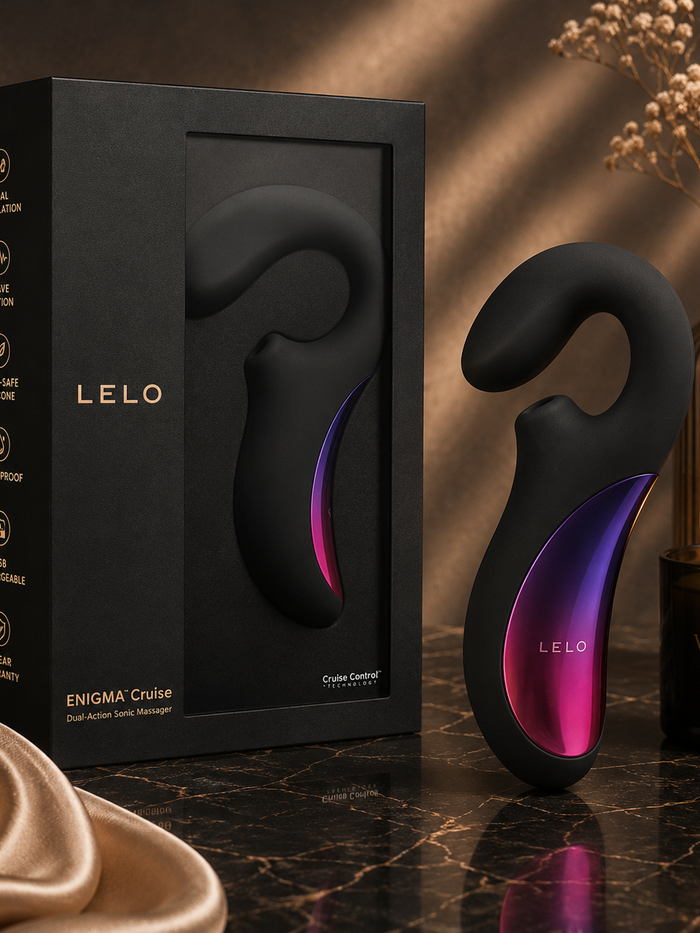 LELO Enigma™ Cruise Obsidian Black | Luxury Dual-Stimulation Massager | VÉLDIS