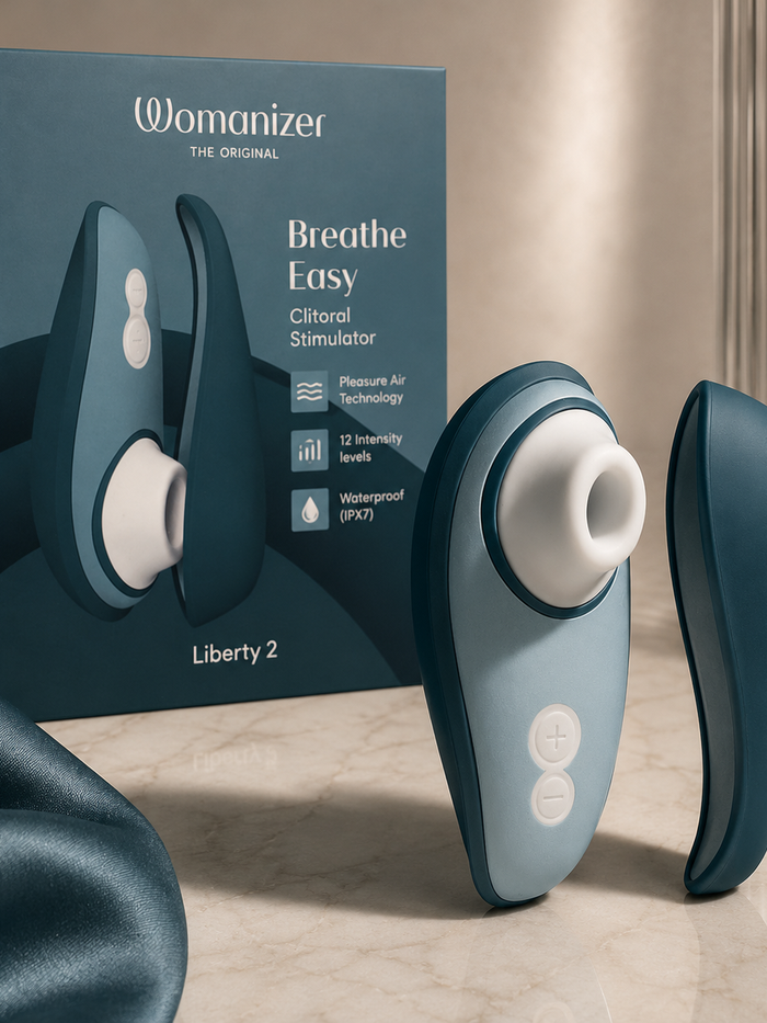 Womanizer Liberty 2™ Deep Blue | Compact Pleasure Air™ Stimulator | VÉLDIS
