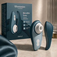 Womanizer Liberty 2™ Deep Blue | Compact Pleasure Air™ Stimulator | VÉLDIS