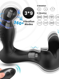 ARMONY - VIBRATEUR ANAL ET STIMULATEUR TESTICULAIRE TÉLÉCOMMANDÉ NOIR