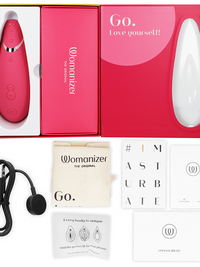 WOMANIZER - PREMIUM 2 CLITORAL STIMULATOR RASPBERRY