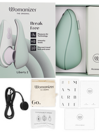 WOMANIZER - LIBERTY 2 CLITORIS STIMULATOR & SUCTION LIGHT GREEN