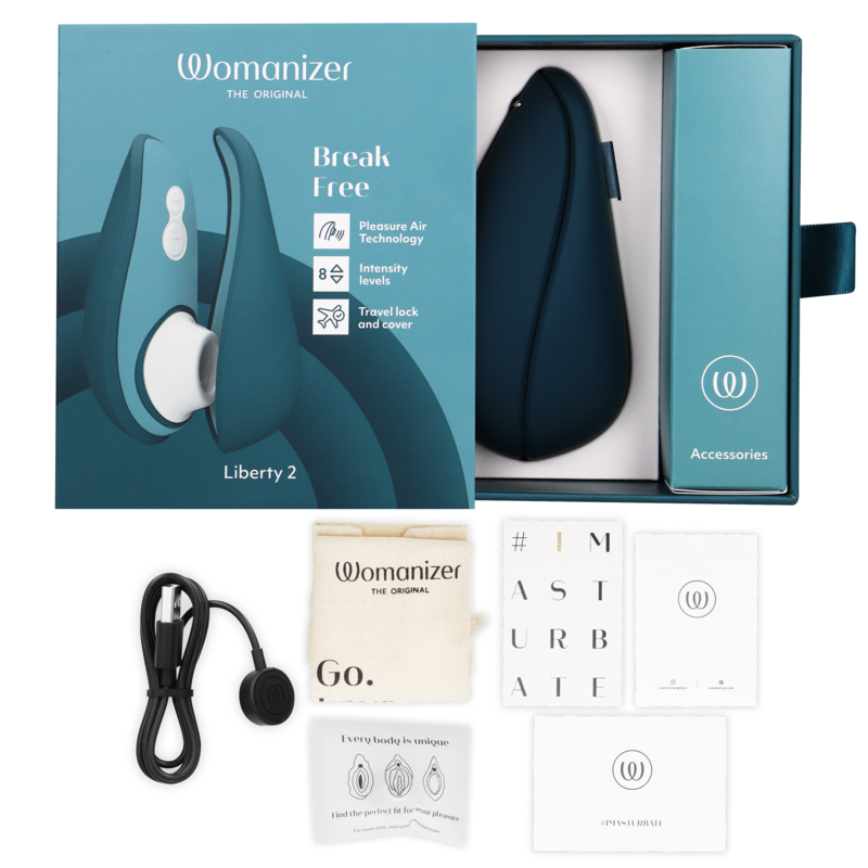 Womanizer Liberty 2™ Deep Blue | Compact Pleasure Air™ Stimulator | VÉLDIS