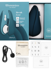 WOMANIZER - LIBERTY 2 CLITORIS STIMULATOR & SUCTION BLUE
