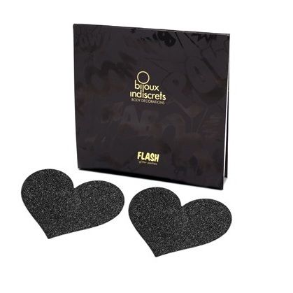 Flash — Black Heart Nipple Covers