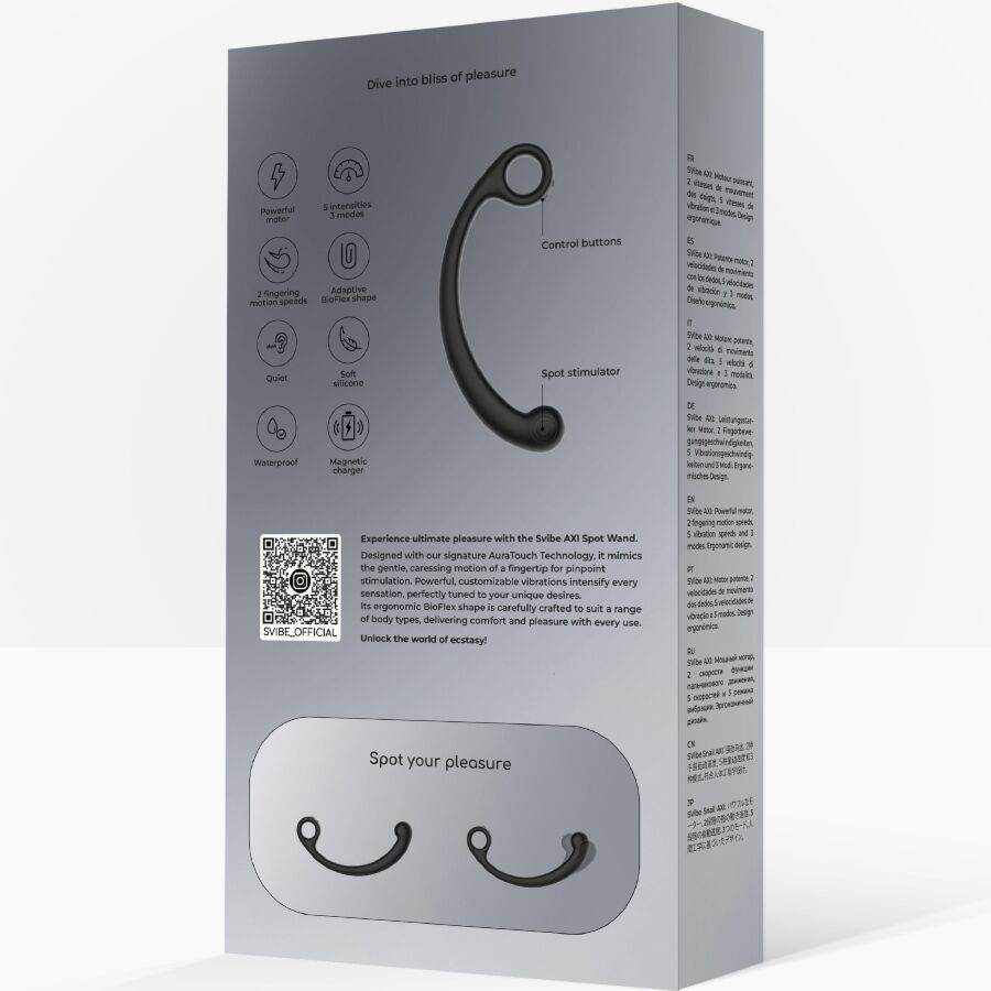 VÉLDIS AXI AuraTouch Wand — Obsidian Black