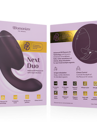 WOMANIZER - DUO NEXT DUAL CLITORAL & G-SPOT STIMULATOR DARK PURPLE