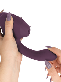 WOMANIZER - DUO NEXT DUAL CLITORAL & G-SPOT STIMULATOR DARK PURPLE