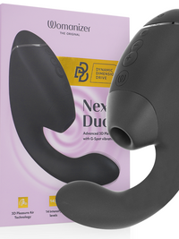 WOMANIZER - DUO NEXT DUAL CLITORAL & G-SPOT STIMULATOR BLACK