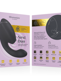 WOMANIZER - DUO NEXT DUAL CLITORAL & G-SPOT STIMULATOR BLACK