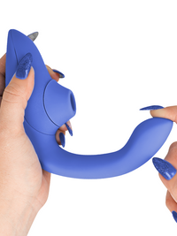 WOMANIZER - BLEND RABBIT VIBRATOR STIMULATOR VIBRANT BLUE