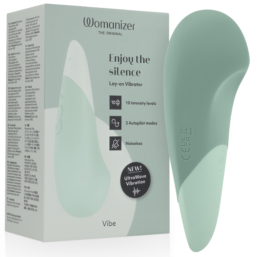 Womanizer Vibe™ Sage Green | UltraWave™ Luxury Lay-On Vibrator | VÉLDIS