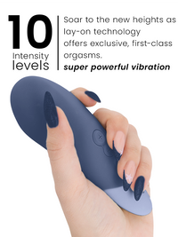 WOMANIZER - VIBE LAY-ON SILENT VIBRATOR DARK BLUE