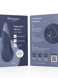 WOMANIZER - VIBE LAY-ON SILENT VIBRATOR DARK BLUE