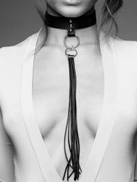 Maze Tassel Choker — Black