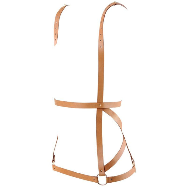 Maze Harness Dress — Brown
