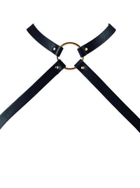 Maze Crossed Chest Harness — Black