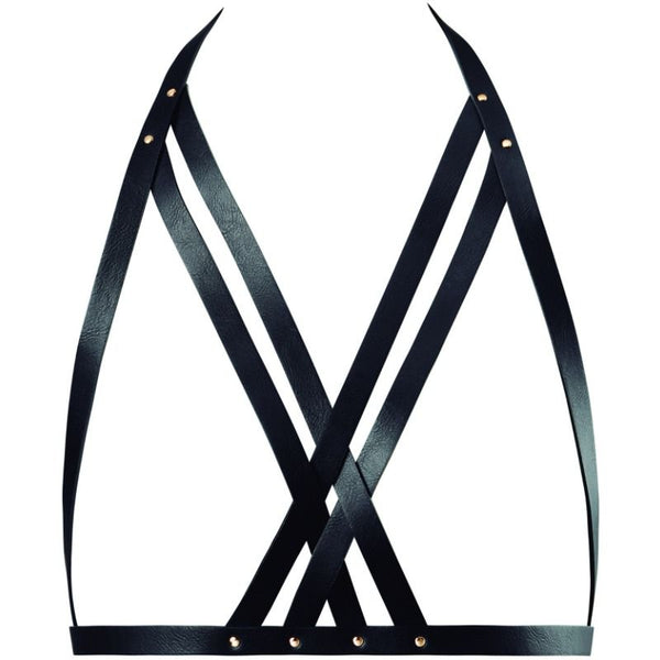 Maze Halter Bra Harness — Black