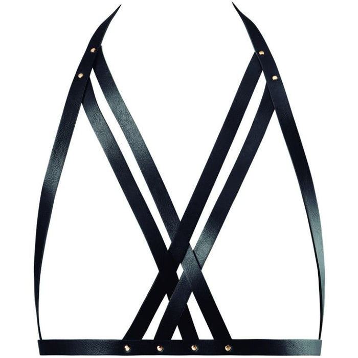 Maze Halter Bra Harness — Black