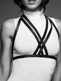 Maze Halter Bra Harness — Black