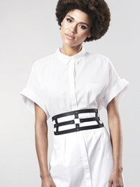 Maze Belt with Strap — Black