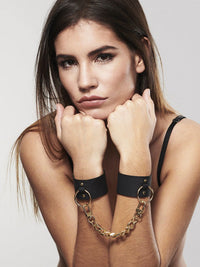 VÉLDIS MAZE Wide Cuffs – Obsidian Black