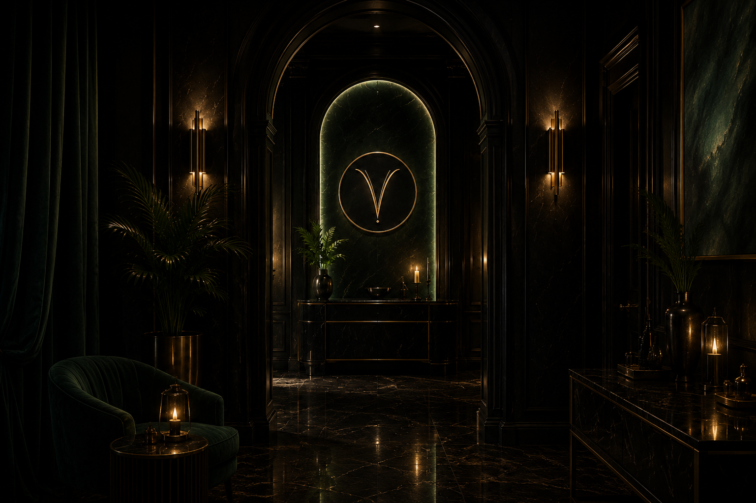 A cinematic VÉLDIS sanctuary scene